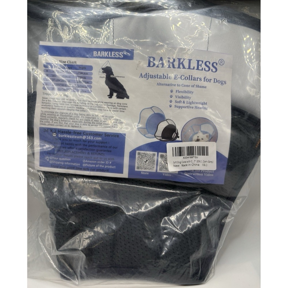 BARKLESS Adjustable Soft E-collars For‎ Dogs Alternative To Cones Of Shame